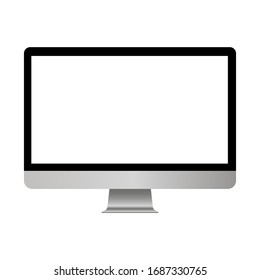 gray computer monitor with black border
