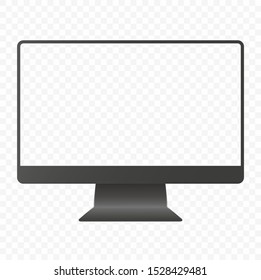 Gray Computer On Isolated Background Stock Vector (royalty Free 