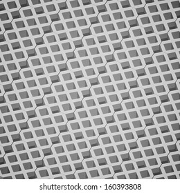 Gray concrete pavers on a white background