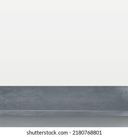 Tabla de piedra de hormigón gris aislada en fondo blanco, plantilla web promocional - Ilustración vectorial