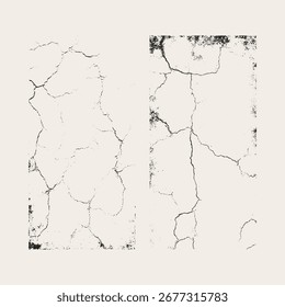 Gray concrete surface with cracks grunge vector texture, distressed urban background, versatile design element for posters, banners, and creative projects.