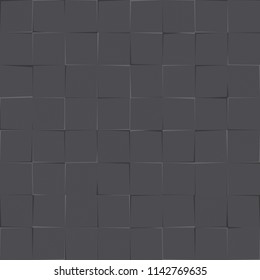Gray Concrete Tiles Seamless Texture. Abstract Vector Background. Checkered Pattern
