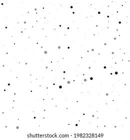 Gray Confetti Background. Black Round Holiday. Bubble Xmas. Texture Sparkle. Party Celebrate. Falling Vector. Birthday Circle. Glitter Random. Carnival Wedding.