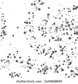 Gray Confetti Random. Gray Round Xmas. Texture Vector. Repeat Bokeh. Carnival Circle. Glitter Vector. Bubble Xmas. Falling Explosion. Birthday Sparkle.