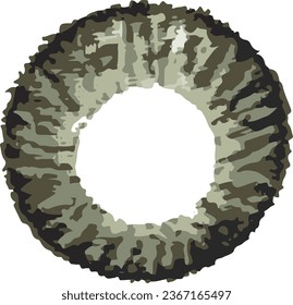 Gray contact lens isolated on background 