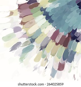 Gray corner brush strokes background. Vector version