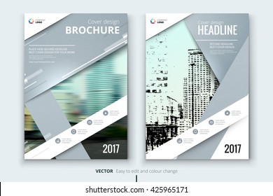 Graues Corporate Geschäftsbericht Broschüre Flyer Design. Packungsbeilage. Katalog mit abstraktem geometrischem Hintergrund. Moderne Publikation Poster Magazin, Layout, Vorlage. A4-Größe