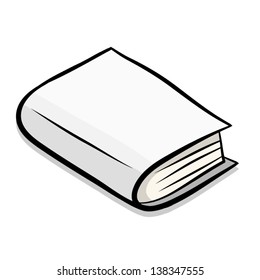 gray cover book, cartoon vector and illustration / isolated on white background.