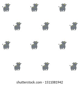 gray cow pattern modern design for baby fabric, textile, wallpaper, cover, wrapping paper, fashion .Vector