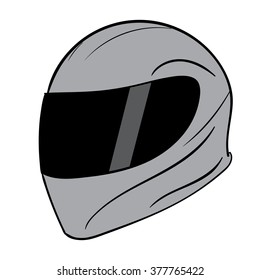 Gray crash helmet