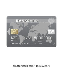 Gray Credit Card Vector Stock Vector (royalty Free) 1523522678 