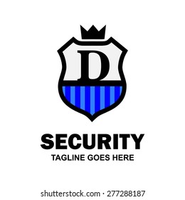 Gray Crown Shield. Abstract secure shield logo design - various geometric shapes - Security visual identity - Security Logo template Monogram design elements Business sign identity vector illustration