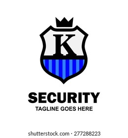 Gray Crown Shield. Abstract secure shield logo design - various geometric shapes - Security visual identity - Security Logo template Monogram design elements Business sign identity vector illustration