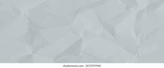 Gray crumpled paper background with a textured, wrinkled style. The gray background adds a subtle, artistic touch. Minimal crumple paper texture vector background 