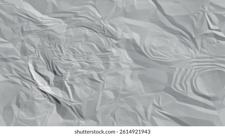 Gray crumpled paper texture background. A crumpled sheet of white paper abstract background. Crumpled paper abstract background or texture for design element.