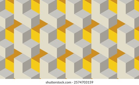 Gray cube pattern. cube pattern. cube pattern background. cube background. Seamless pattern. for background, decoration, gift wrapping