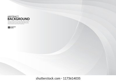 Gray Curve Abstract background, white texture, wallpaper, surface, banner, Cover design layout template, backdrop, textured effect, vector illustration