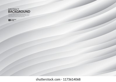 Gray Curve Abstract background, white texture, wallpaper, surface, banner, Cover design layout template, backdrop, textured effect, vector illustration