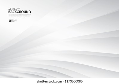 Gray Curve Abstract background, white texture, wallpaper, surface, banner, Cover design layout template, backdrop, textured effect, vector illustration