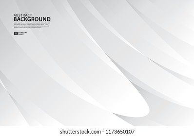 Gray Curve Abstract background, white texture, wallpaper, surface, banner, Cover design layout template, backdrop, textured effect, vector illustration