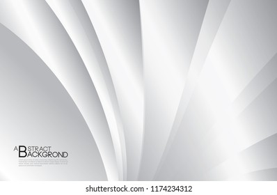 Gray Curve Abstract background, white texture, wallpaper, surface, banner, Cover design layout template, backdrop, textured effect, vector illustration