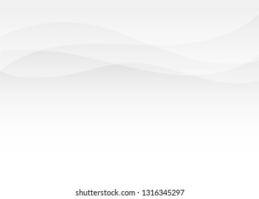 Gray curve concept abstract vector subtle background.