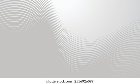 Gray curve line abstract background for backdrop or presentation
