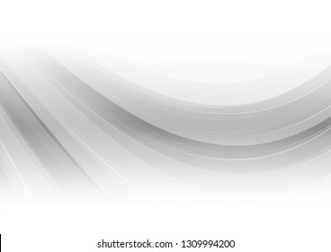 Gray curved abstract background. Vector illustration