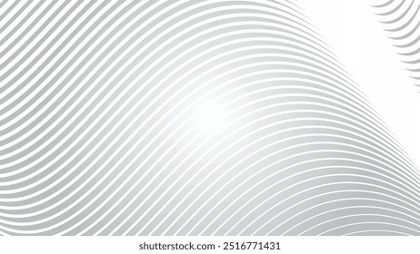 Fondo abstracto de líneas curvas grises para fondo o presentación