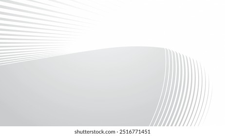 Fondo abstracto de líneas curvas grises para fondo o presentación