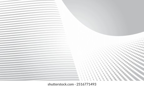 Fundo abstrato de linhas curvas em cinza para o plano de fundo ou apresentação