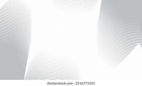Gray curved lines abstract background for backdrop or presentation