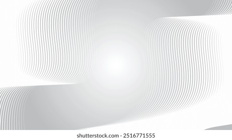 Gray curved lines abstract background for backdrop or presentation