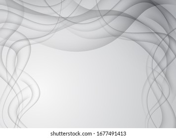 Graue Kurven auf abstraktem Hintergrund. Vektorillustration.