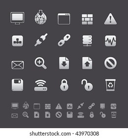 Gray Deluxe Icon Sets - Web And Internet Buttons In Adobe Illustrator EPS 8. For Multiple Applications. See More In My Portfolio...