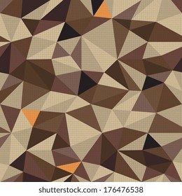 Gray Desert - Geometric triangle tile pattern. Military style 