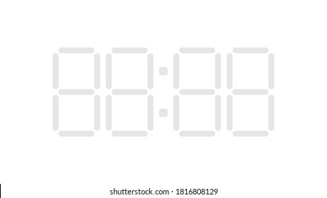 Gray dial of electronic clock on a white background