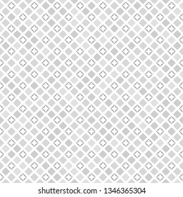 Gray diamond pattern with stars. Seamless vector background