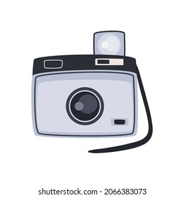 gray digital camera over white