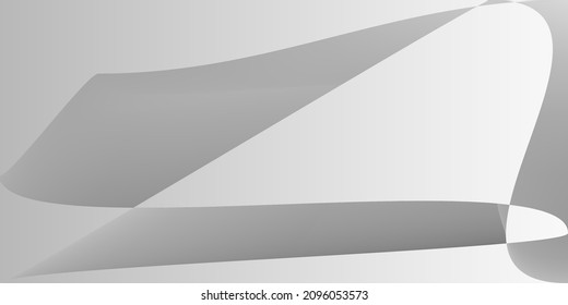 Gray Digital Technology Silver Modern Design. Grey Metallic Fluid Modern Gradient Mesh. Minimal Futuristic Dynamic Shape Original Background. Smooth Monochromatic Alluminium Layers Illustration.