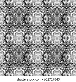 Gray and dim pattern. Elegant vector classic. Seamless abstract background with repeating elements.