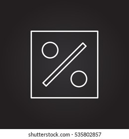 Gray Discount icon isolated on background. Modern flat pictogram, business, marketing, internet concept. Trendy Simple vector symbol for web site design or button to mobile app. Logo illustration

