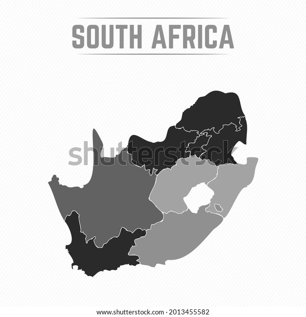 Gray Divided Map of South\
Africa