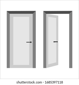 gray doors on a white background