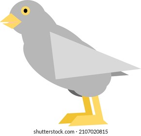 a gray dove made with polygons