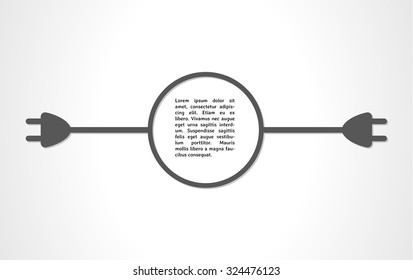 gray electricity symbol and circle on gray gradient background