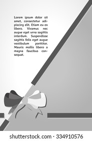 gray elegant bow dark infographics on gray gradient background