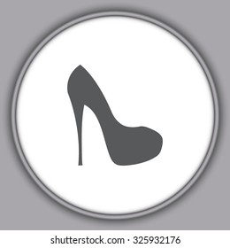 Gray Elegant womens high heel shoe