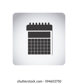gray emblem calendar icon, vector illustraction design