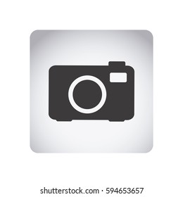 gray emblem camera icon, vector illustraction design